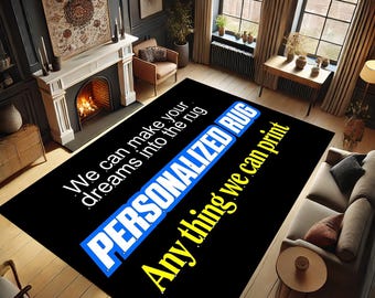 Personalized Rug, Salon Decor Rug, Pet Friendly Rug, Gift Rug, Your Image Here Rug, Round Rugs, Modern Rugs, Custom Rug, Personalized Gifts