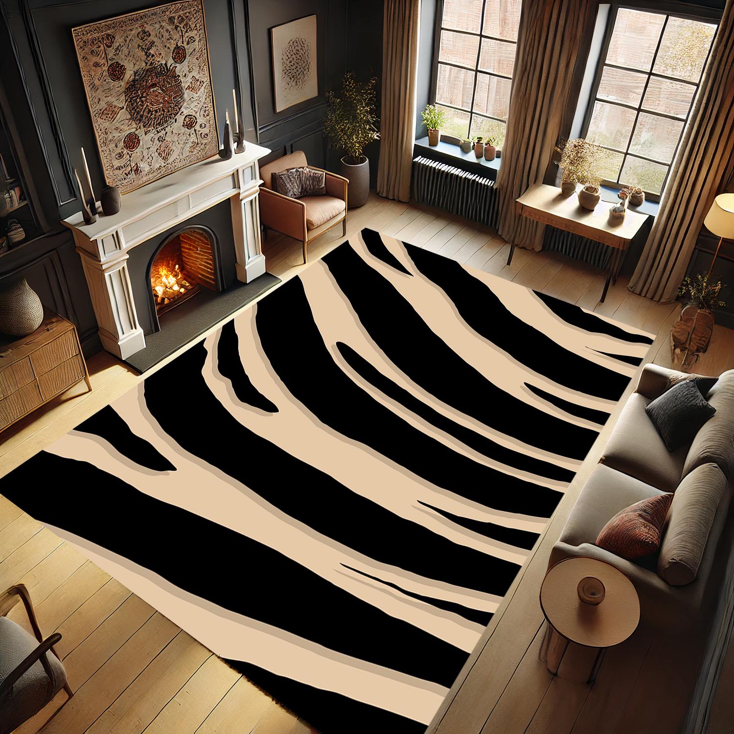 Zebra Rug, Zebra Patterned Rug, Animals Rug, Animal Design Rug, Zebra ...