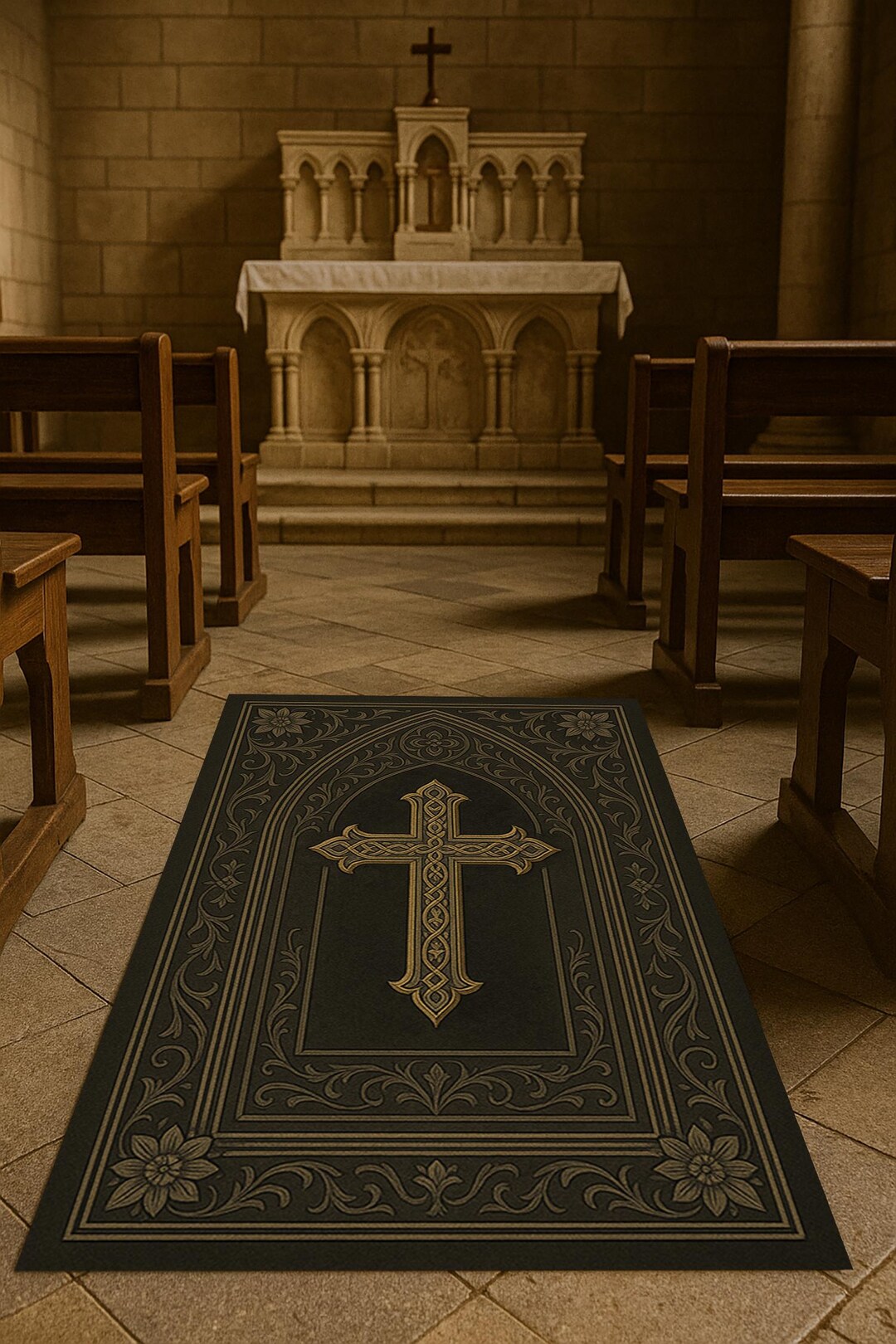 Prayer Rug, Catholic Rug, Christian Rug, Non-slip Rug, Christian Prayer ...