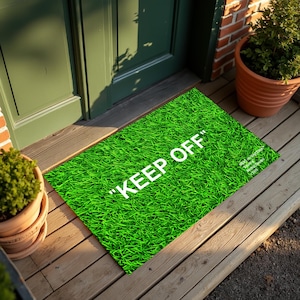 Grass Rug, Grass Design Rug, Keep Off Rug, Keep Off, Green Rug, Keep Off Text, Keep Off Doormat, Gift, Home Gift, Grass Doormat, Special Rug