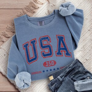 USA Semi-Quincentennial Sweatshirt or Tee, 250th Anniversary of AMERICA Shirt, 250 Years of Freedom Keepsake Shirt US Pride Gift for Patriot afbeelding 11