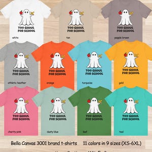 Cute Ghost T-Shirt for Teacher Gifts, Halloween Tee Too GHOUL for SCHOOL Preschool Class Elementary Special Education Homeschool Moms PTO Gift for teacher, coach, librarian, special ed teacher, school staff, high school graduating senior