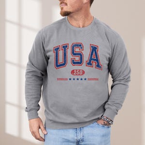 USA Semi-Quincentennial Sweatshirt or Tee, 250th Anniversary of AMERICA Shirt, 250 Years of Freedom Keepsake Shirt US Pride Gift for Patriot afbeelding 4