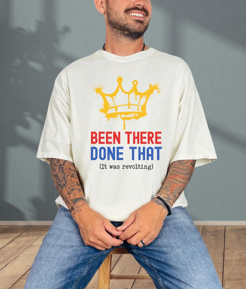 No Kings T-Shirt October 18: Anti-Trump Political Protest Tee, Pro Democracy Support Shirt for Freedom of Speech Peaceful Protests Gifts Ivory