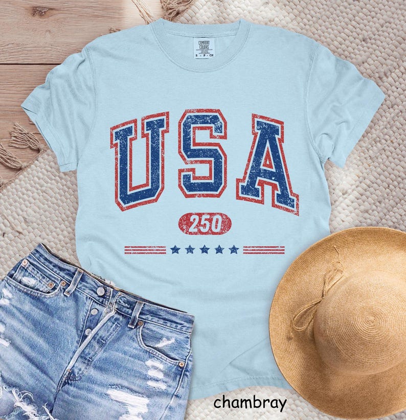 USA Semi-Quincentennial Sweatshirt or Tee, 250th Anniversary of AMERICA Shirt, 250 Years of Freedom Keepsake Shirt US Pride Gift for Patriot afbeelding 6