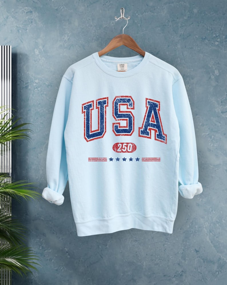 USA Semi-Quincentennial Sweatshirt or Tee, 250th Anniversary of AMERICA Shirt, 250 Years of Freedom Keepsake Shirt US Pride Gift for Patriot afbeelding 3