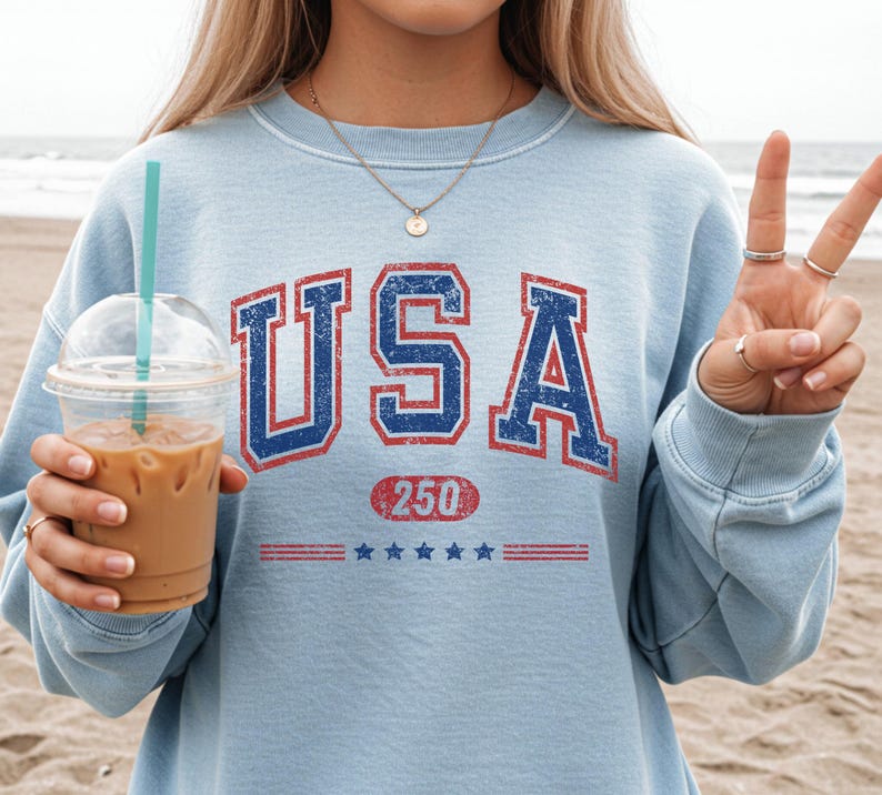 USA Semi-Quincentennial Sweatshirt or Tee, 250th Anniversary of AMERICA Shirt, 250 Years of Freedom Keepsake Shirt US Pride Gift for Patriot afbeelding 16