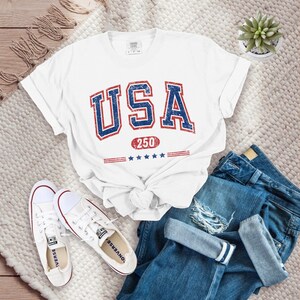 USA Semi-Quincentennial Sweatshirt or Tee, 250th Anniversary of AMERICA Shirt, 250 Years of Freedom Keepsake Shirt US Pride Gift for Patriot afbeelding 2