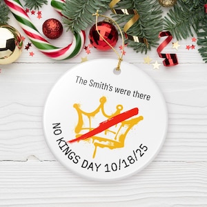Adorno personalizado para el Día de los Reyes Magos, regalo personalizado para protestas pacíficas contra Trump y derechos de la Primera Enmienda, regalo para manifestaciones demócratas. imagen 2