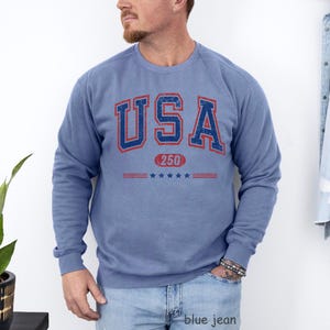 USA Semi-Quincentennial Sweatshirt or Tee, 250th Anniversary of AMERICA Shirt, 250 Years of Freedom Keepsake Shirt US Pride Gift for Patriot afbeelding 12