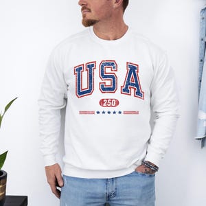 USA Semi-Quincentennial Sweatshirt or Tee, 250th Anniversary of AMERICA Shirt, 250 Years of Freedom Keepsake Shirt US Pride Gift for Patriot afbeelding 5