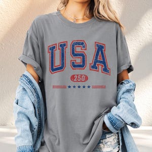 USA Semi-Quincentennial Sweatshirt or Tee, 250th Anniversary of AMERICA Shirt, 250 Years of Freedom Keepsake Shirt US Pride Gift for Patriot afbeelding 15