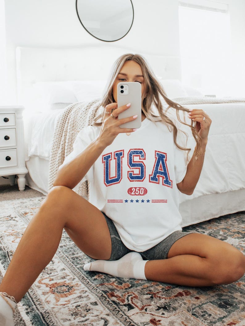 USA Semi-Quincentennial Sweatshirt or Tee, 250th Anniversary of AMERICA Shirt, 250 Years of Freedom Keepsake Shirt US Pride Gift for Patriot afbeelding 17