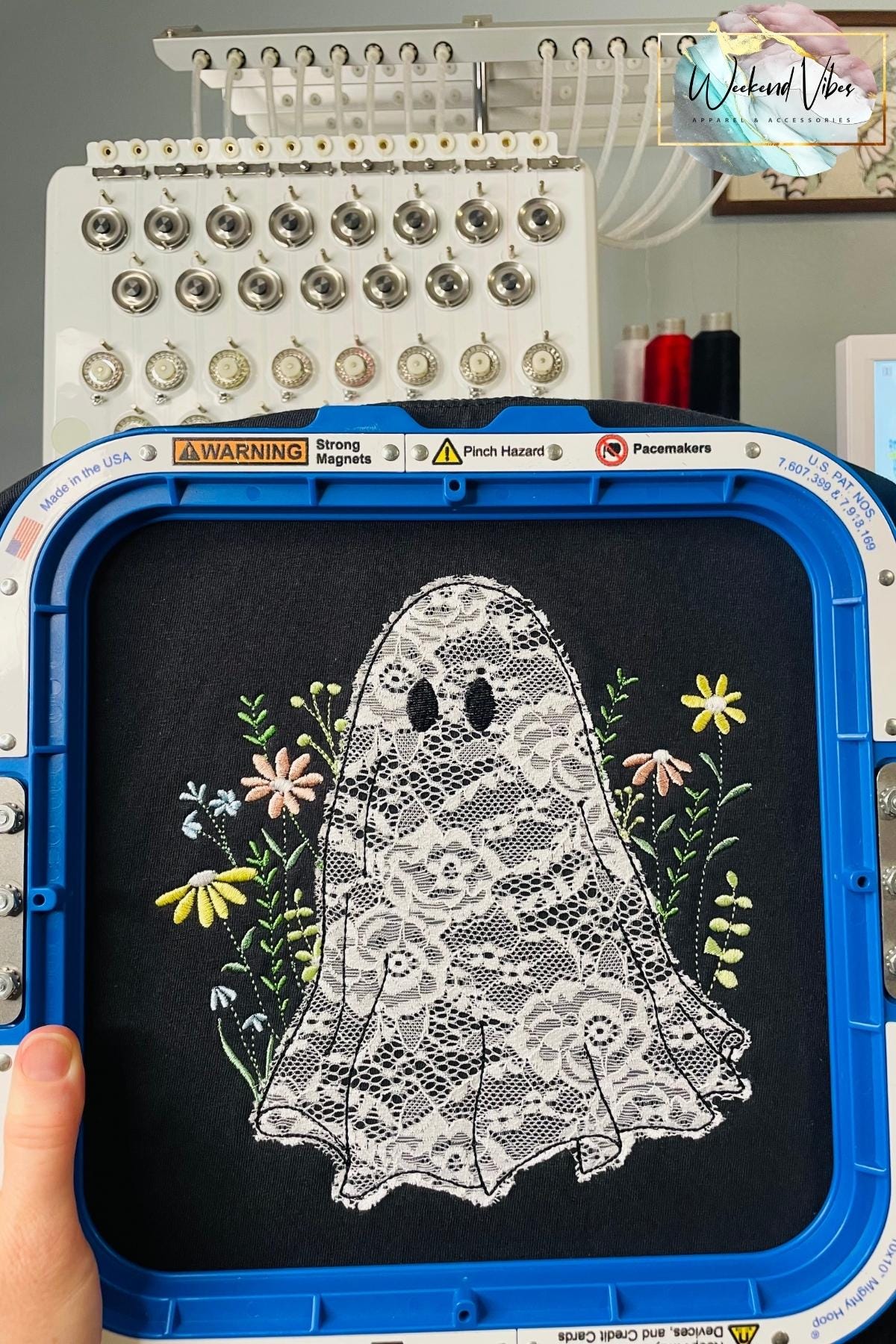 Embroidered Lace Ghost T-shirt: Boho Wildflower Halloween Tee - Etsy