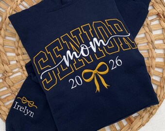 Senior Mom 2024 Sweatshirt, Mothers Day Gift, Custom Crewneck
