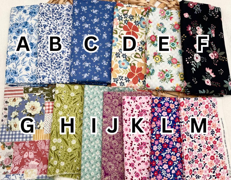 Fabric options for the Hen on Next applique.