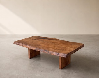 Handcrafted Live Edge Reclaimed Wood Coffee Table