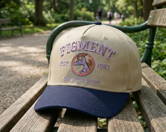 Figment One Little Spark Embroidered Hat, Purple Dragon Cap, Epcot Figment Hat, Disney World Trip Outfit Cap