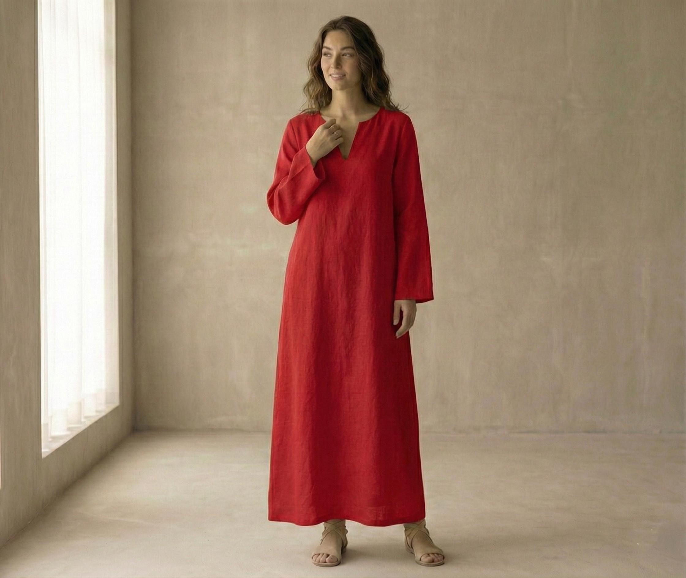 strapless open back dress Barn Red Warm Cotton Waffle Fit and Flare Maxi Dress Custom Size (Free) / Tall (5'7