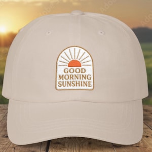 Embroidered Sunrise Dad Hat: Good Morning Sunshine, Positive Vibes
