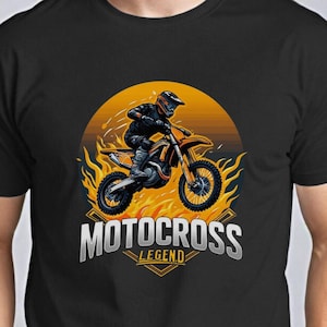Motocross Legend T-Shirt: Extreme Dirt Bike Rider Graphic Tee