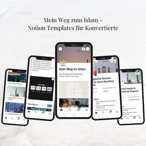 Islamic Notion Template | Muslim Planner for Reverts & Converts | Salah Quran Dua Tracker | Digital Islamic Journal