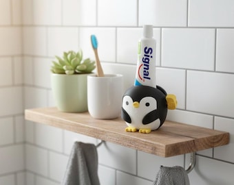 Presse Tube Dentifrice Pingouin Kawaii - Toothpaste Squeezer Penguin - Cadeau Enfant Éco-responsable - 3D Printed France