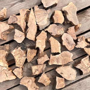 Natural Olive Wood Offcuts - Perfect for Unique Resin Creations and Craft Projects