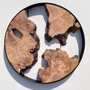 Live Edge Olive Wood Slab: Natural Epoxy Resin Wood