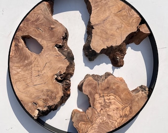 Live Edge Olive Wood Slab: Natural Epoxy Resin Wood