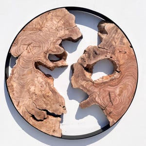 Runde Olivenholz Stücke für Resin Projekte, Naturholzplatten, Live Edge Holzplatten