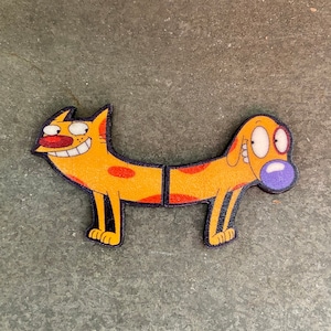 Cat Dog Catdog Best Friends Pins Lapel Pins button 90s Cartoon Buttons