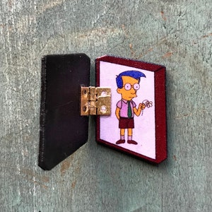 The Dud Mystery Date Game Poindexter Bootleg Bart Simpsons Lapel Pin Pinback Button