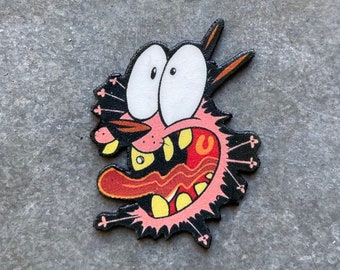 Courage the Cowardly Dog Pin Brooch Gift Cartoon