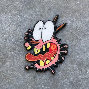 Courage the Cowardly Dog Pin Brooch Gift Cartoon image 1