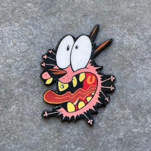 Broche de regalo de Coraje el perro cobarde de dibujos animados