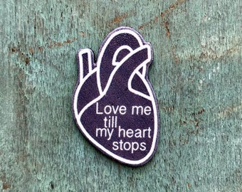 Love Me Till My Heart Stops Talking Heads Lapel Pin Pinback Button Brooch This Must Be the Place David Byrne 80s