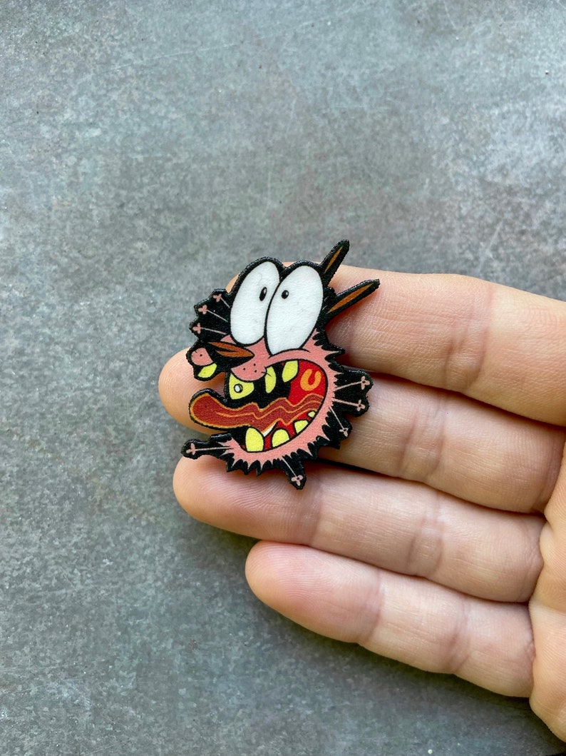 Courage the Cowardly Dog Pin Brooch Gift Cartoon image 3