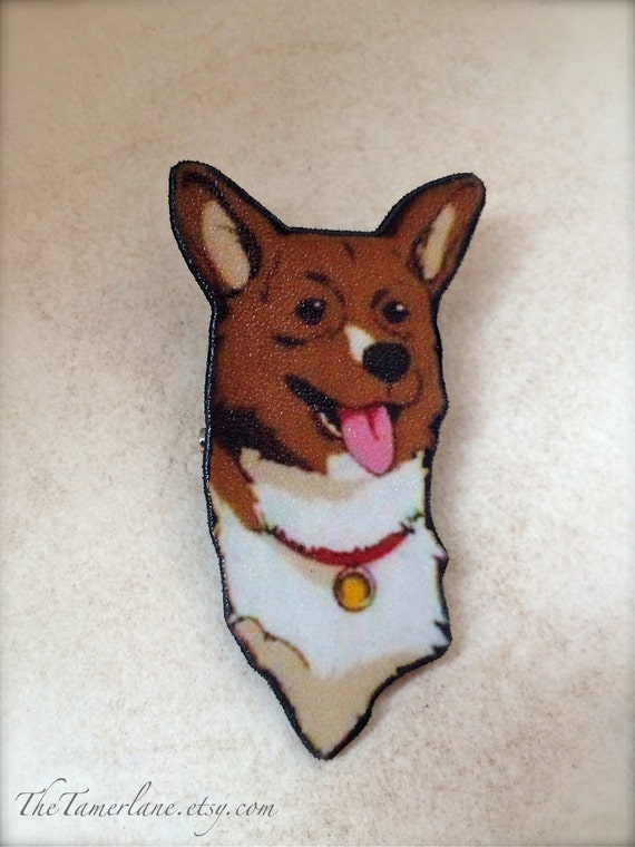 Ein Cowboy Bebop Pembroke Welsh Corgi Dog Pin Pinback Etsy