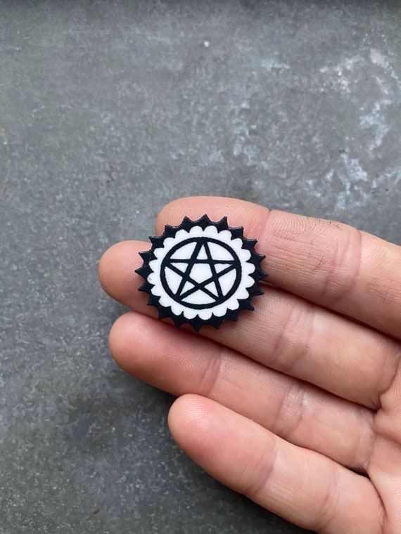 Butlers Black Gothic Pentagram Ring otaku-TO ORDER • Stones&Fire