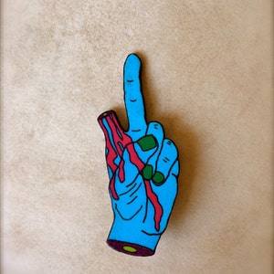 Pin con símbolo de paz, pentagrama anti-paz, broche de botón con buen día
