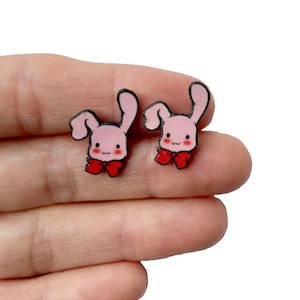 Ouran High School Host Club Anime Bunny Stud Earrings BunBun Honey Rabbit Usa-chan Ousi-chan