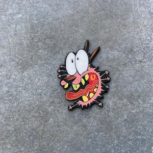 Courage the Cowardly Dog Pin Brooch Gift Cartoon image 2