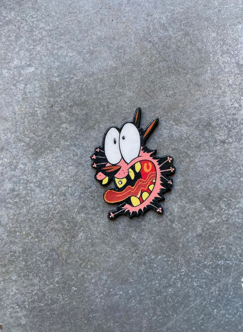 Courage the Cowardly Dog Pin Brooch Gift Cartoon image 2