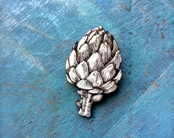 Artichoke Thistle Brooch Pin Artichoke Jewelry Chef Cook Vegan Chef Gift Vegetable Brooch Artichoke Jewelry Artichoke Pin