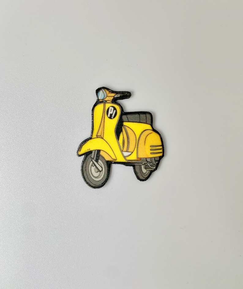 FLCL Yellow Vespa Wasp Woman Fooly Cooly Scooter Lapel Pin Pinback Button image 4