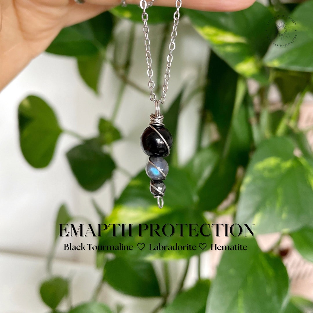 Empath Protection Necklace Stainless Steel | Black Tourmaline ...