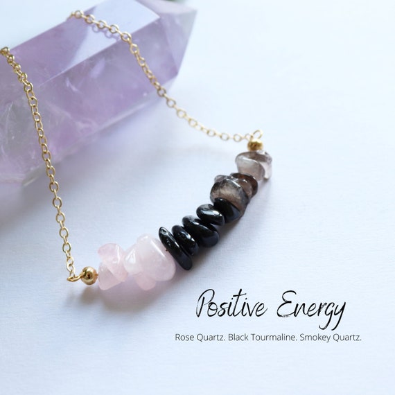 Positive Energy Necklace Healing Gemstone Necklace Gift For  Etsy