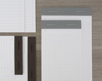 1 Small + 1 Large Notepad Combo - Minimal Notepad, Simple Notepad, Modern Notepad, To Do List, Grid pad, Multipack, Eco Friendly