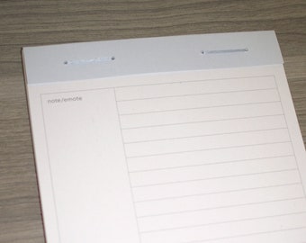 Large Notepad - Lined and Blank - Blue - Half Half Notepad, Doodler Notepad, Side Note Notepad, Lined Notepad, Modern Notepad, Eco Friendly